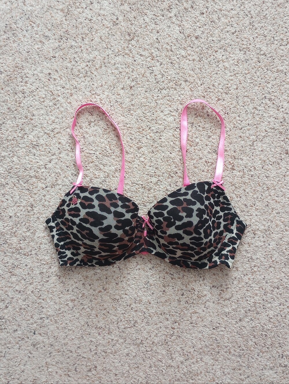 Betsey Johnson Intimates Leopard Print Bra Size 36C